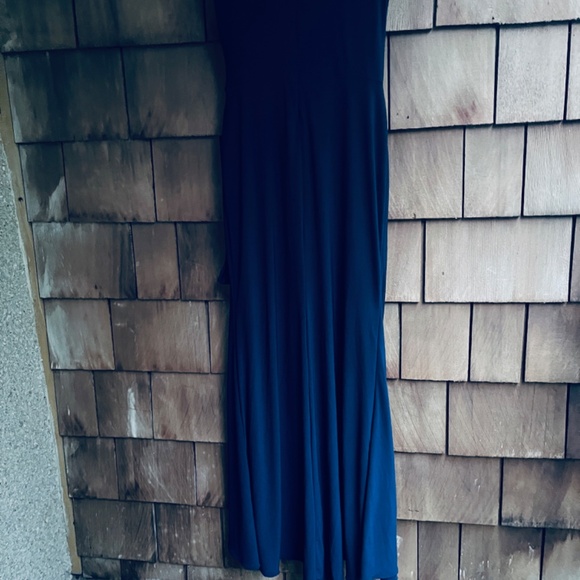 Betsy & Adam Women's “Patricia” Long Jersey Knit Ruffle Sleeveless Dress Size 10 - Picture 12 of 13